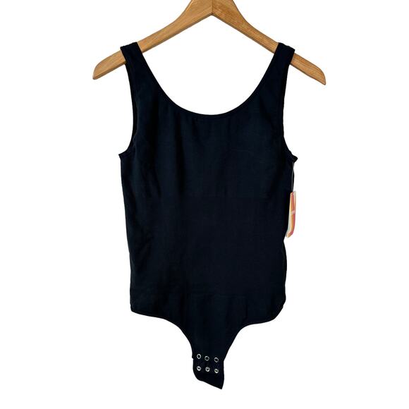 NWT Yummie by Heather Thomson Ruby Scoop Neck Bodysuit Black L/XL Clean Girl - Picture 2 of 5